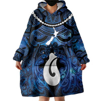 Personalized Maori Matariki Hei Matau Wearable Blanket Hoodie Maori Kowhaiwhai Pattern Galaxy