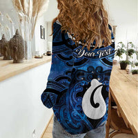 Personalized Maori Matariki Hei Matau Women Casual Shirt Maori Kowhaiwhai Pattern Galaxy