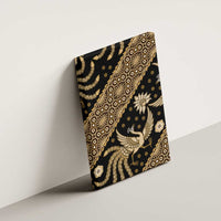 Indonesia Batik Pattern Canvas Wall Art Gold Version