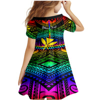 Personalised Hawaii Family Matching Mermaid Dress and Hawaiian Shirt Kanaka Maoli Kakau 2023 National Coming Out Day LT01 - Polynesian Pride