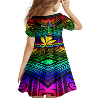 Personalised Hawaii Family Matching Puletasi Dress and Hawaiian Shirt Kanaka Maoli Kakau 2023 National Coming Out Day LT01 - Polynesian Pride