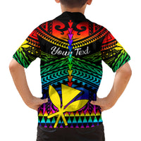 Personalised Hawaii Kid Hawaiian Shirt Kanaka Maoli Kakau 2023 National Coming Out Day LT01 - Polynesian Pride