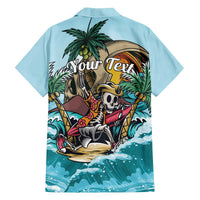 Personalized Aloha Hawaii Skeleton Family Matching Off Shoulder Short Dress and Hawaiian Shirt Tropical Summer Vibe LT01 - Polynesian Pride