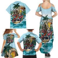 Personalized Aloha Hawaii Skeleton Family Matching Summer Maxi Dress and Hawaiian Shirt Tropical Summer Vibe LT01 - Polynesian Pride