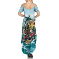 Personalized Aloha Hawaii Skeleton Family Matching Summer Maxi Dress and Hawaiian Shirt Tropical Summer Vibe LT01 - Polynesian Pride