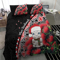 New Zealand Christmas Meri Kirihimete Bedding Set Santa Hei Tiki Pohutukawa LT01 - Polynesian Pride