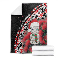 New Zealand Christmas Meri Kirihimete Blanket Santa Hei Tiki Pohutukawa LT01 - Polynesian Pride
