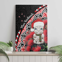 New Zealand Christmas Meri Kirihimete Canvas Wall Art Santa Hei Tiki Pohutukawa LT01 - Polynesian Pride