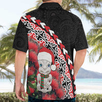 New Zealand Christmas Meri Kirihimete Hawaiian Shirt Santa Hei Tiki Pohutukawa LT01 - Polynesian Pride