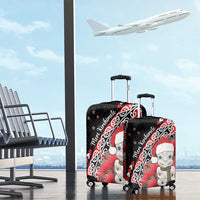 New Zealand Christmas Meri Kirihimete Luggage Cover Santa Hei Tiki Pohutukawa LT01 - Polynesian Pride
