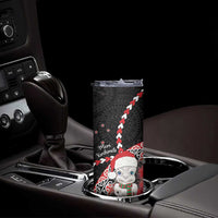 New Zealand Christmas Meri Kirihimete Skinny Tumbler Santa Hei Tiki Pohutukawa LT01 - Polynesian Pride