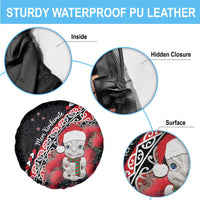 New Zealand Christmas Meri Kirihimete Spare Tire Cover Santa Hei Tiki Pohutukawa LT01 - Polynesian Pride