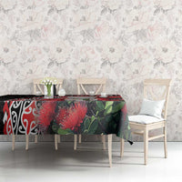 New Zealand Christmas Meri Kirihimete Tablecloth Santa Hei Tiki Pohutukawa LT01 - Polynesian Pride