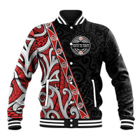 Aotearoa Toitu Te Tiriti Baseball Jacket Honour The Treaty New Zealand LT01 Unisex Black - Polynesian Pride