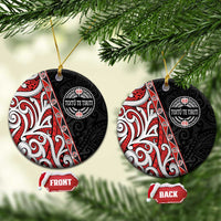 Aotearoa Toitu Te Tiriti Ceramic Ornament Honour The Treaty New Zealand LT01 Circle Black - Polynesian Pride
