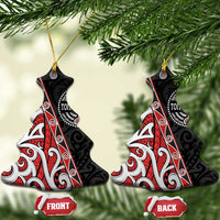 Aotearoa Toitu Te Tiriti Ceramic Ornament Honour The Treaty New Zealand LT01 Christmas Tree Black - Polynesian Pride