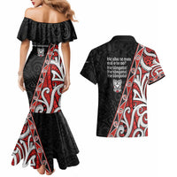 Aotearoa Toitu Te Tiriti Couples Matching Mermaid Dress and Hawaiian Shirt Honour The Treaty New Zealand LT01 - Polynesian Pride