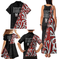 Aotearoa Toitu Te Tiriti Family Matching Tank Maxi Dress and Hawaiian Shirt Honour The Treaty New Zealand LT01 - Polynesian Pride