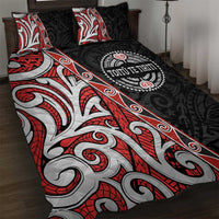 Aotearoa Toitu Te Tiriti Quilt Bed Set Honour The Treaty New Zealand LT01 Black - Polynesian Pride