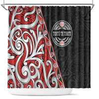 Aotearoa Toitu Te Tiriti Shower Curtain Honour The Treaty New Zealand LT01 Black - Polynesian Pride