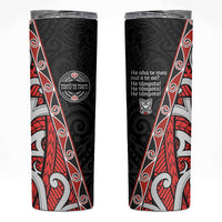 Aotearoa Toitu Te Tiriti Skinny Tumbler Honour The Treaty New Zealand LT01 Black - Polynesian Pride
