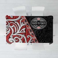 Aotearoa Toitu Te Tiriti Tablecloth Honour The Treaty New Zealand LT01 Black - Polynesian Pride