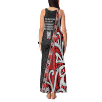 Aotearoa Toitu Te Tiriti Tank Maxi Dress Honour The Treaty New Zealand LT01 - Polynesian Pride