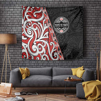 Aotearoa Toitu Te Tiriti Tapestry Honour The Treaty New Zealand LT01 Black - Polynesian Pride