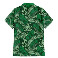 Forest Green Monstera Family Matching Mermaid Dress and Hawaiian Shirt Polynesian Tribal Pattern LT01 - Polynesian Pride