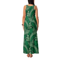 Forest Green Monstera Family Matching Tank Maxi Dress and Hawaiian Shirt Polynesian Tribal Pattern LT01 - Polynesian Pride