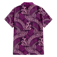 Royal Purple Monstera Family Matching Tank Maxi Dress and Hawaiian Shirt Polynesian Tribal Pattern LT01 - Polynesian Pride