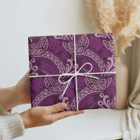 Royal Purple Monstera Wrapping Paper Polynesian Tribal Pattern - Polynesian Pride