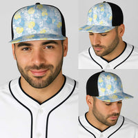 Anthurium Plumeria Lei Pastel Baseball Net Cap Blue Hawaiian Splendid Palaka
