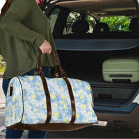 Anthurium Plumeria Lei Pastel Travel Bag Blue Hawaiian Splendid Palaka