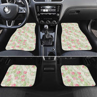 Anthurium Plumeria Lei Pastel Car Mats Green Hawaiian Splendid Palaka