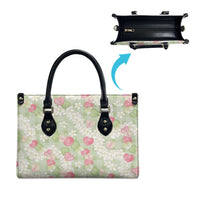 Anthurium Plumeria Lei Pastel Leather Bag Green Hawaiian Splendid Palaka