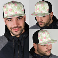 Anthurium Plumeria Lei Pastel Mesh Trucker Cap Green Hawaiian Splendid Palaka
