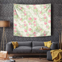 Anthurium Plumeria Lei Pastel Tapestry Green Hawaiian Splendid Palaka