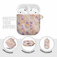 Anthurium Plumeria Lei Pastel AirPods Case Orange Hawaiian Splendid Palaka
