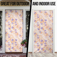 Anthurium Plumeria Lei Pastel Door Cover Orange Hawaiian Splendid Palaka