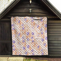 Anthurium Plumeria Lei Pastel Quilt Orange Hawaiian Splendid Palaka