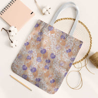 Anthurium Plumeria Lei Pastel Tote Bag Orange Hawaiian Splendid Palaka