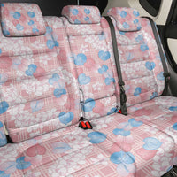 Anthurium Plumeria Lei Pastel Back Car Seat Cover Pink Hawaiian Splendid Palaka