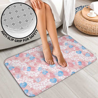 Anthurium Plumeria Lei Pastel Bathroom Set Pink Hawaiian Splendid Palaka