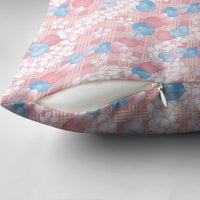Anthurium Plumeria Lei Pastel Pillow Cover Pink Hawaiian Splendid Palaka