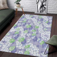 Anthurium Plumeria Lei Pastel Area Rug Purple Hawaiian Splendid Palaka