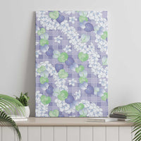 Anthurium Plumeria Lei Pastel Canvas Wall Art Purple Hawaiian Splendid Palaka