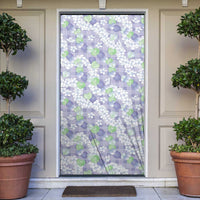 Anthurium Plumeria Lei Pastel Door Cover Purple Hawaiian Splendid Palaka