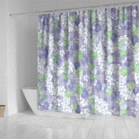 Anthurium Plumeria Lei Pastel Shower Curtain Purple Hawaiian Splendid Palaka
