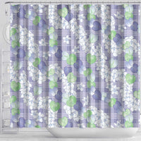 Anthurium Plumeria Lei Pastel Shower Curtain Purple Hawaiian Splendid Palaka